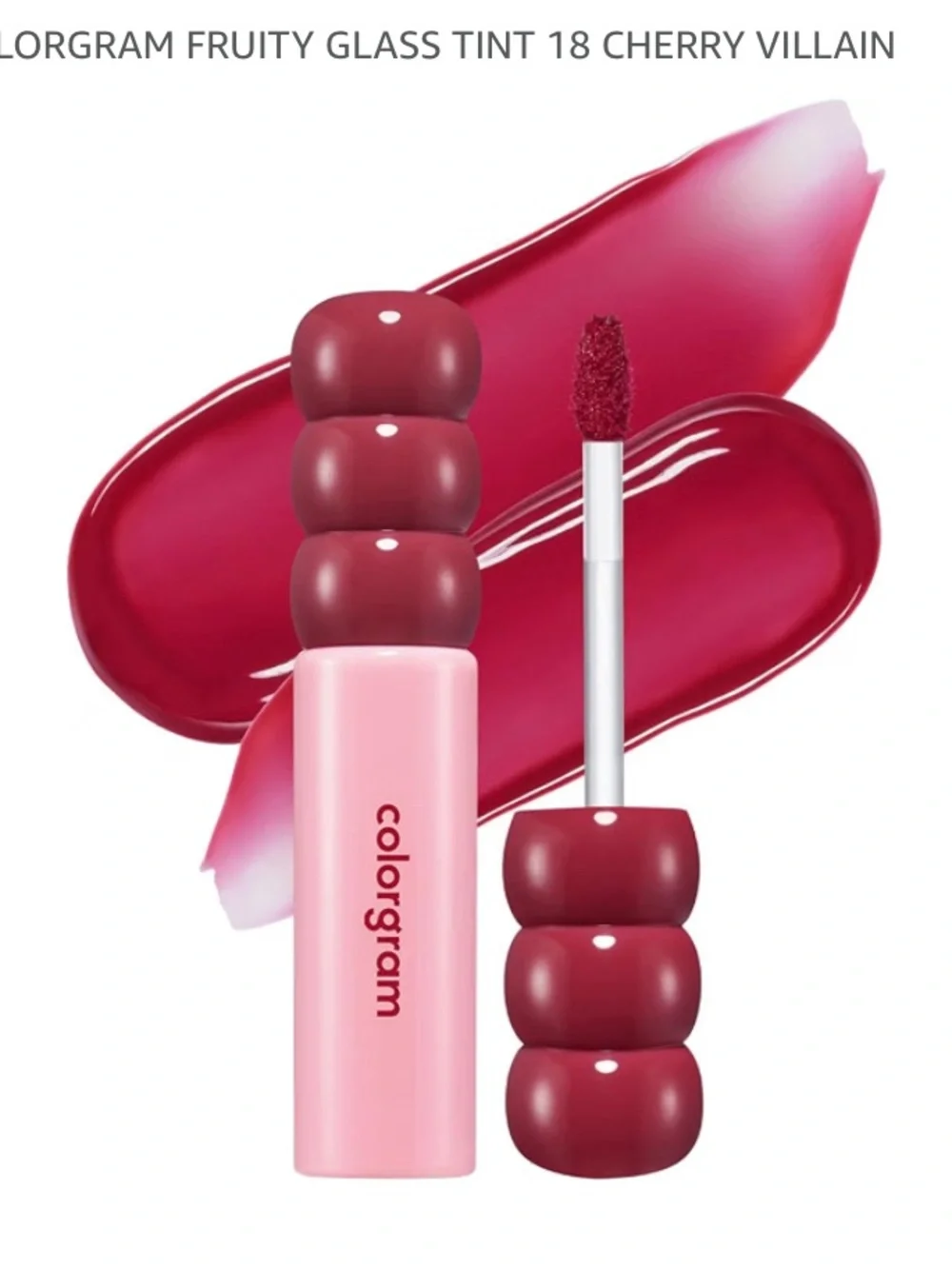 Colorgram Fruity Glass Tint in Shade 18 Cherry Villain (Red Bomb Collection)